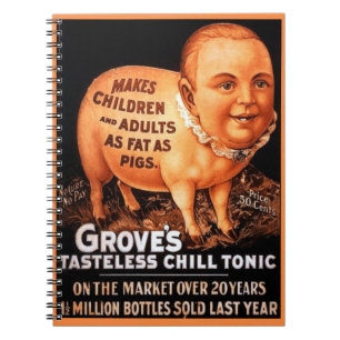 Cuaderno Grove Tonic engendra a los niños y adultos grasa c