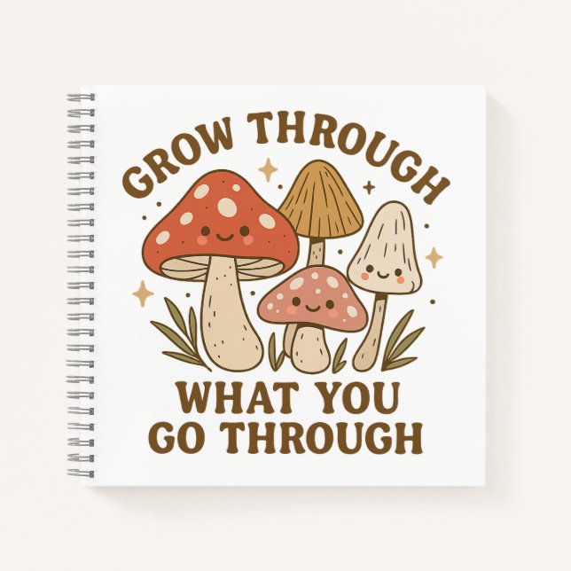Cuaderno Grow Through It” Mushroom Wellness Journal (Anverso)