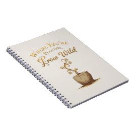 Cuaderno Grow Wild – Diario de viaje elegante con hoja de o