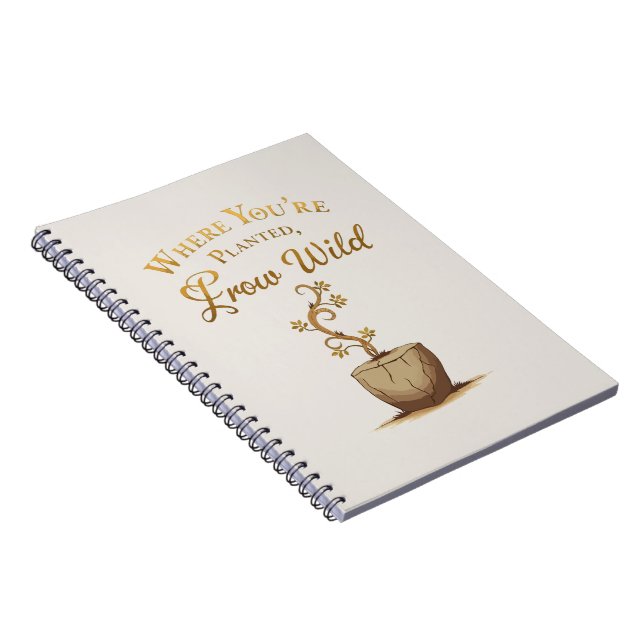 Cuaderno Grow Wild – Elegant Gold Leaf Travel Journal (Lado Derecho)