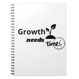 Cuaderno Growth Needs Time – Minimal Motivational Quote Pos
