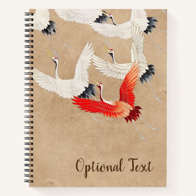 Cuaderno Grullas voladoras japonesas (Anverso)