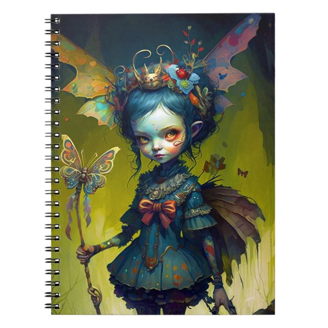 Cuaderno Grumpy Fairy Pixie Fantasy Art (Frente)