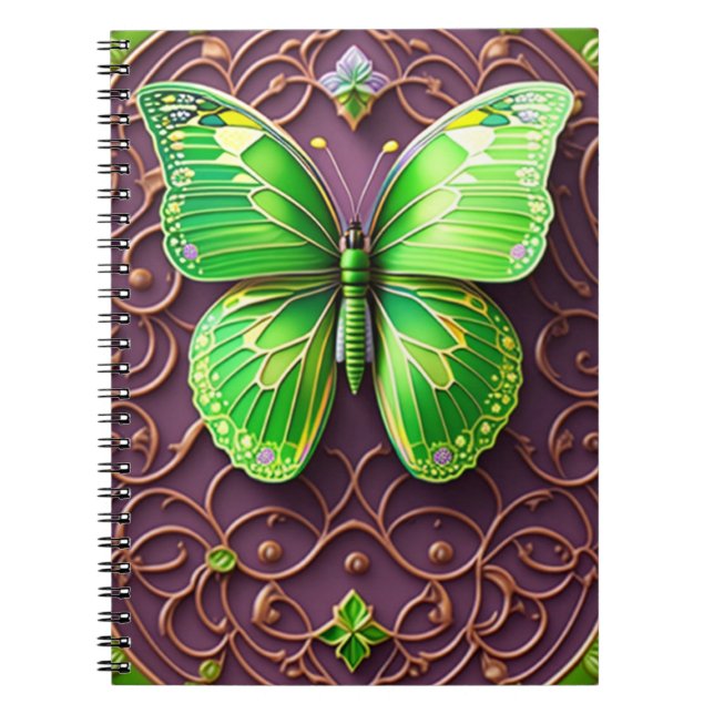 Cuaderno Grüner Schmetterling 3D Optik (Frente)