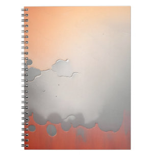 Cuaderno Grunge abstracto de textura metalizado