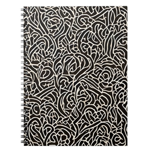 Cuaderno Grunge abstracto de textura metalizado (Frente)