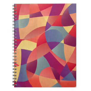 Cuaderno Grunge colorido: fondo de triángulos geométricos