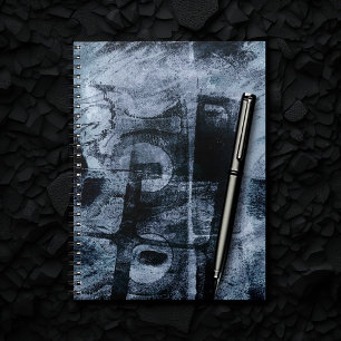 Cuaderno Grunge de graffiti pintado Marina oscura y azul