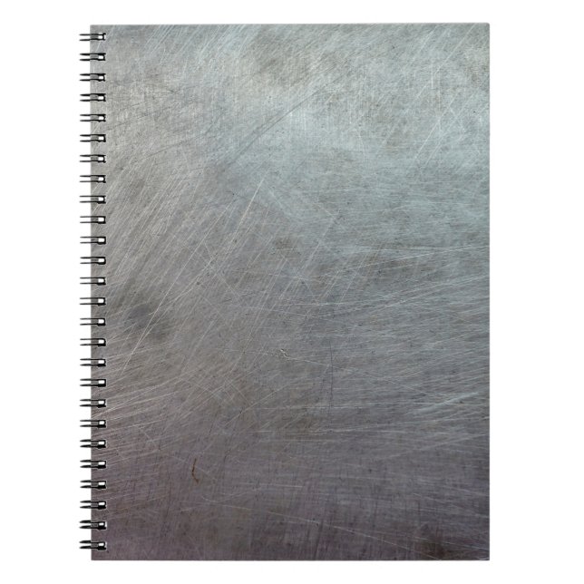 Cuaderno Grunge de textura de fondo metalizado (Frente)