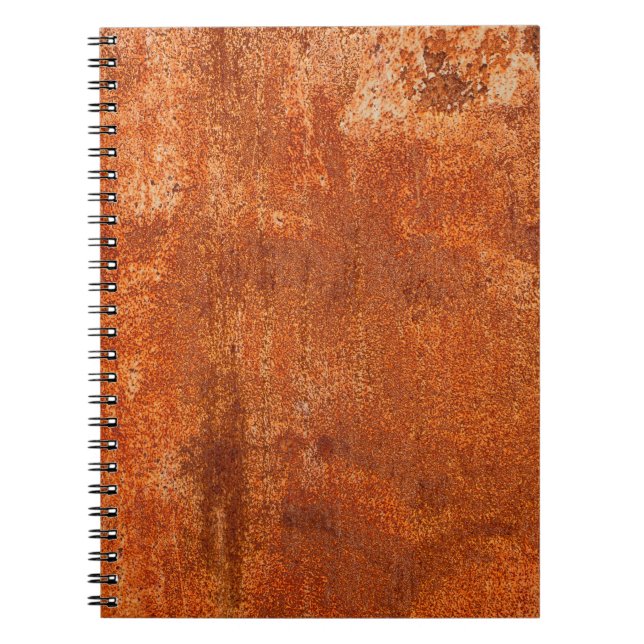 Cuaderno Grunge textura metalizado oxidada. Corrosión oxida (Frente)