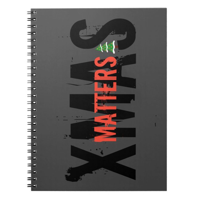 Cuaderno ¡Grunge XMAS IMPORTA un llamativo árbol de Navidad (Frente)