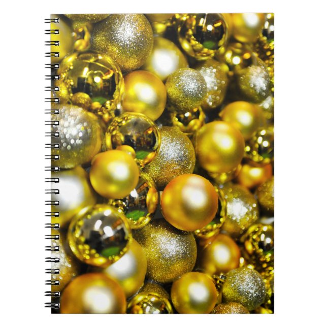 Cuaderno Grupo de baloncesto de Navidades dorados y amarill (Frente)