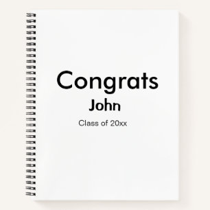 Cuaderno grupo de graduados agregar nombre congrats fecha a