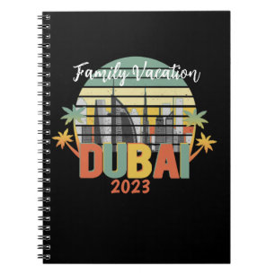 Cuaderno Grupo de vacaciones de turistas de viajes de Dubái