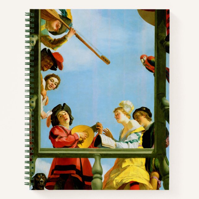 Cuaderno Grupo musical Gerrit Van Honthorst Balcony Art (Anverso)