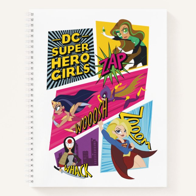 Cuaderno Grupos de acción de Chicas Super Hero de DC (Anverso)