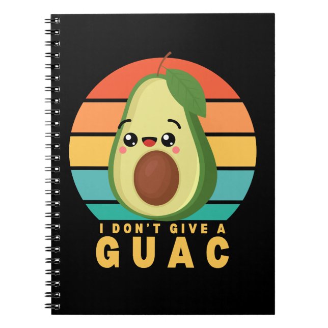 Cuaderno Guacamole Divertido Juego de Palabras de Comida Ka (Frente)