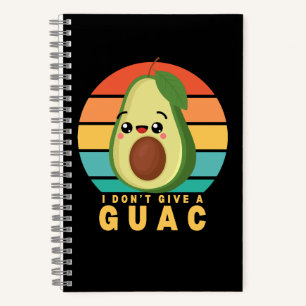 Cuaderno Guacamole Divertido Pun de Comida Kawaii