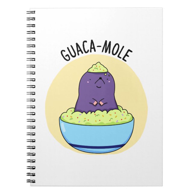 Cuaderno Guacamole Gracioso Mole En Guacamole Dip PUn (Frente)