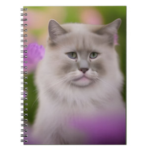 Cuaderno Guapo gato de Maine Coon Himalayan
