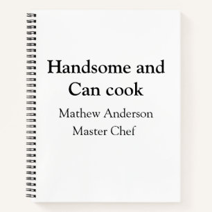 Cuaderno Guapo y puede cocinar agregar nombre maestro chef 