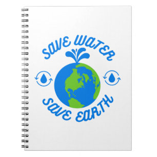 Cuaderno Guardar agua salva la Tierra