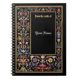 Cuaderno Guardar la fecha Floral iluminada medieval editabl