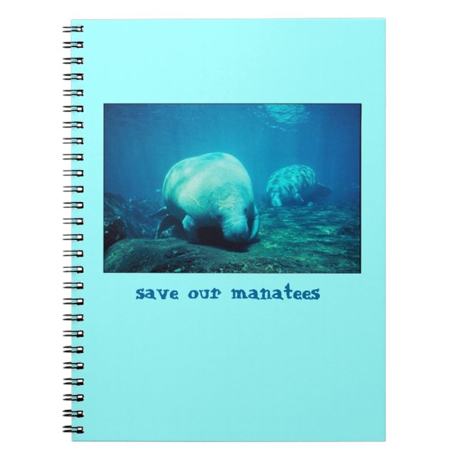Cuaderno Guardar nuestro portátil Manatees (Frente)