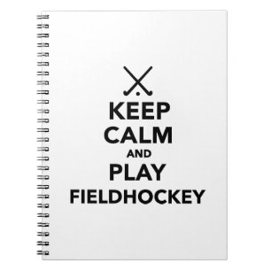 Cuaderno Guarde el hockey hierba de la calma y del juego