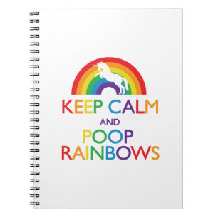Cuaderno Guarde el unicornio de los arco iris de la calma y