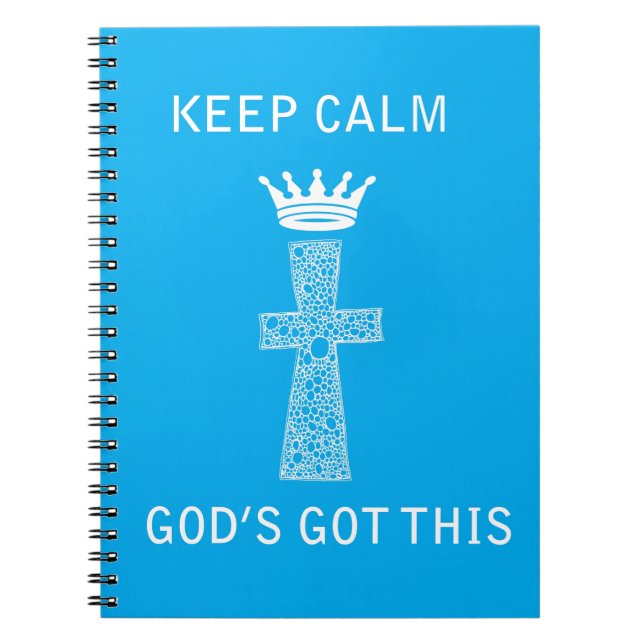 Cuaderno Guarde la calma, dios conseguido esto (Frente)