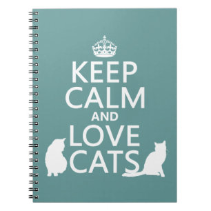 Cuaderno Guarde la calma y ame los gatos