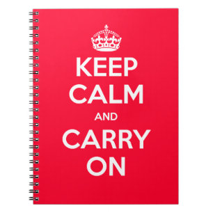 Cuaderno Guarde la calma y continúe