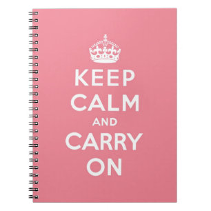 Cuaderno guarde la calma y continúe la original
