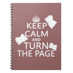 Cuaderno Guarde la calma y dé vuelta a la página