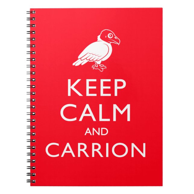Cuaderno Guarde la calma y el Carrion (Frente)