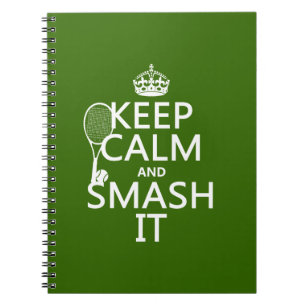 Cuaderno Guarde la calma y el choque él (tenis) (cualquier