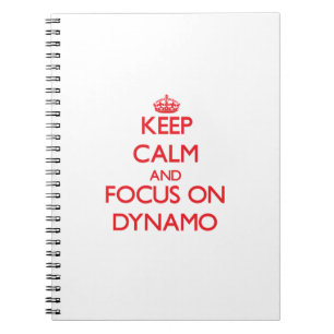 Cuaderno Guarde la calma y el foco en el dínamo
