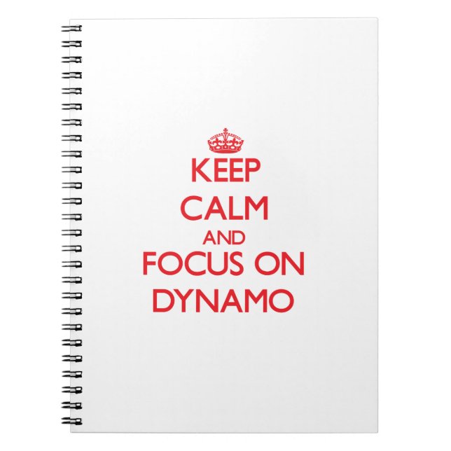 Cuaderno Guarde la calma y el foco en el dínamo (Frente)