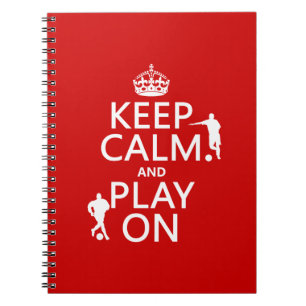Cuaderno Guarde la calma y el juego en (fútbol/el fútbol)