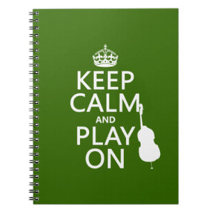 Cuaderno Guarde la calma y el juego en (violoncelo)