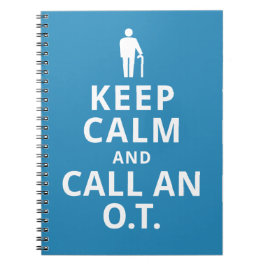 Cuaderno Guarde la calma y llame un O.T. - Terapeuta