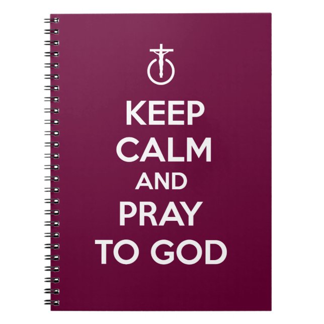 Cuaderno Guarde la calma y ruegue a dios (Frente)