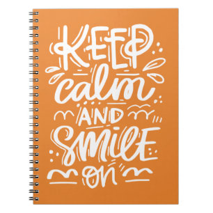 Cuaderno Guarde la calma y sonría encendido