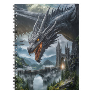 Cuaderno Guardia del Dragón Negro de un Castillo de Montaña