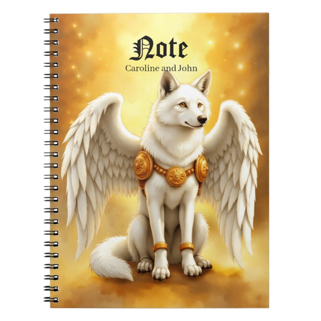 Cuaderno Guardián del Amanecer – El Lobo de Alas Blancas. (Frente)