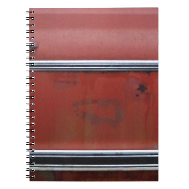 Cuaderno Guarnecido plateado de Chevy Rojo (Frente)