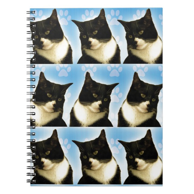 Cuaderno Guau divertido Patrón de fotos de amor lindo gato  (Frente)