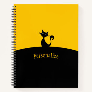 Cuaderno Guay Black Cat Yellow & Black Personalize