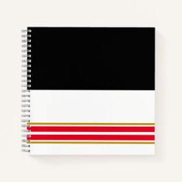 Cuaderno Guay Bold Black White Brillante Carreras Roja